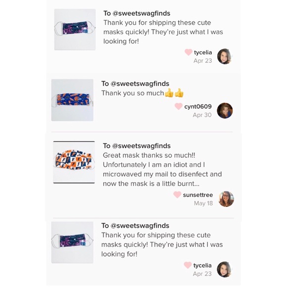 Kids Spring Flowers Cloth Pocket Mask - Picture 3 of 8